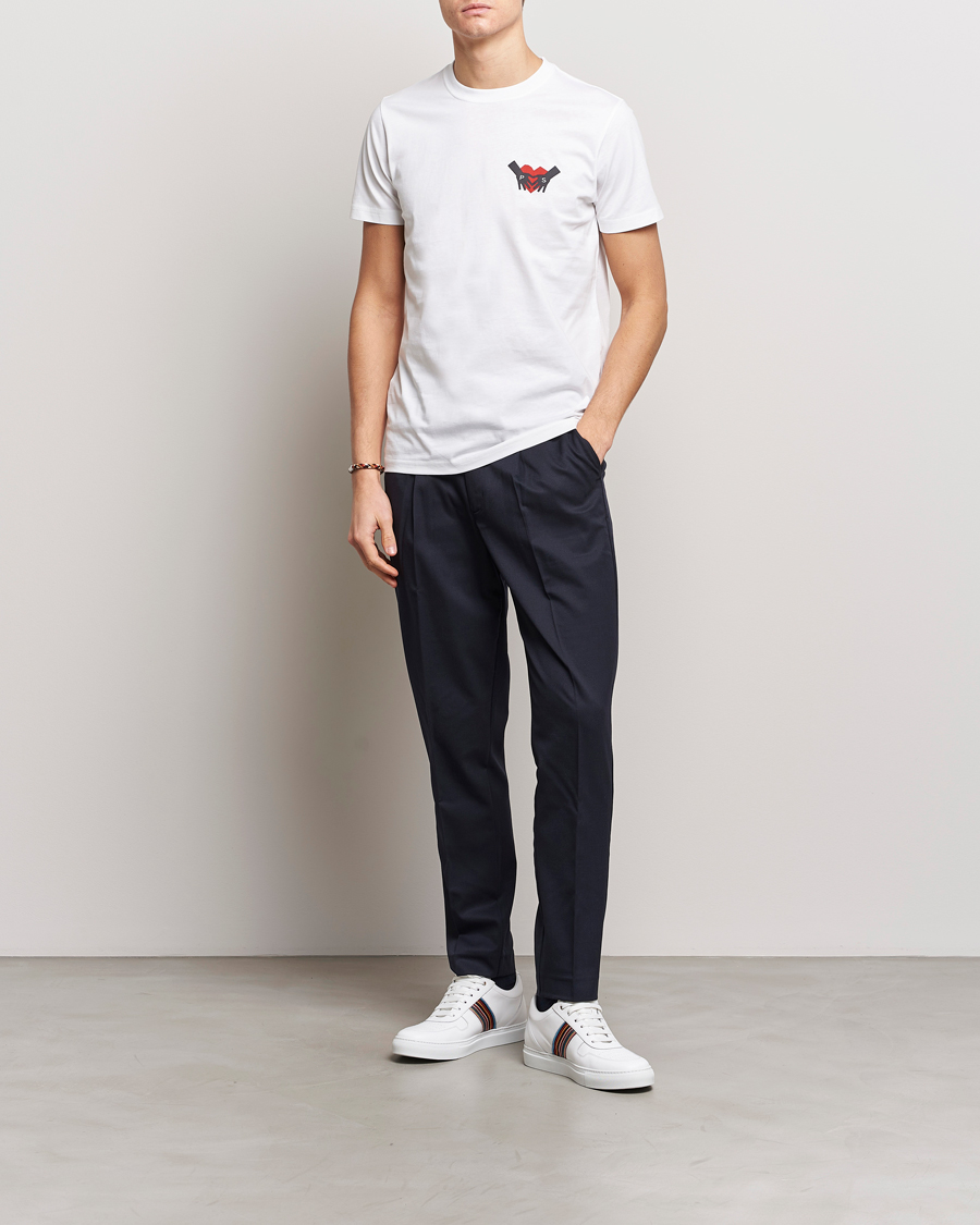 Heren | T-shirts | PS Paul Smith | PS Heart Crew Neck T-Shirt White