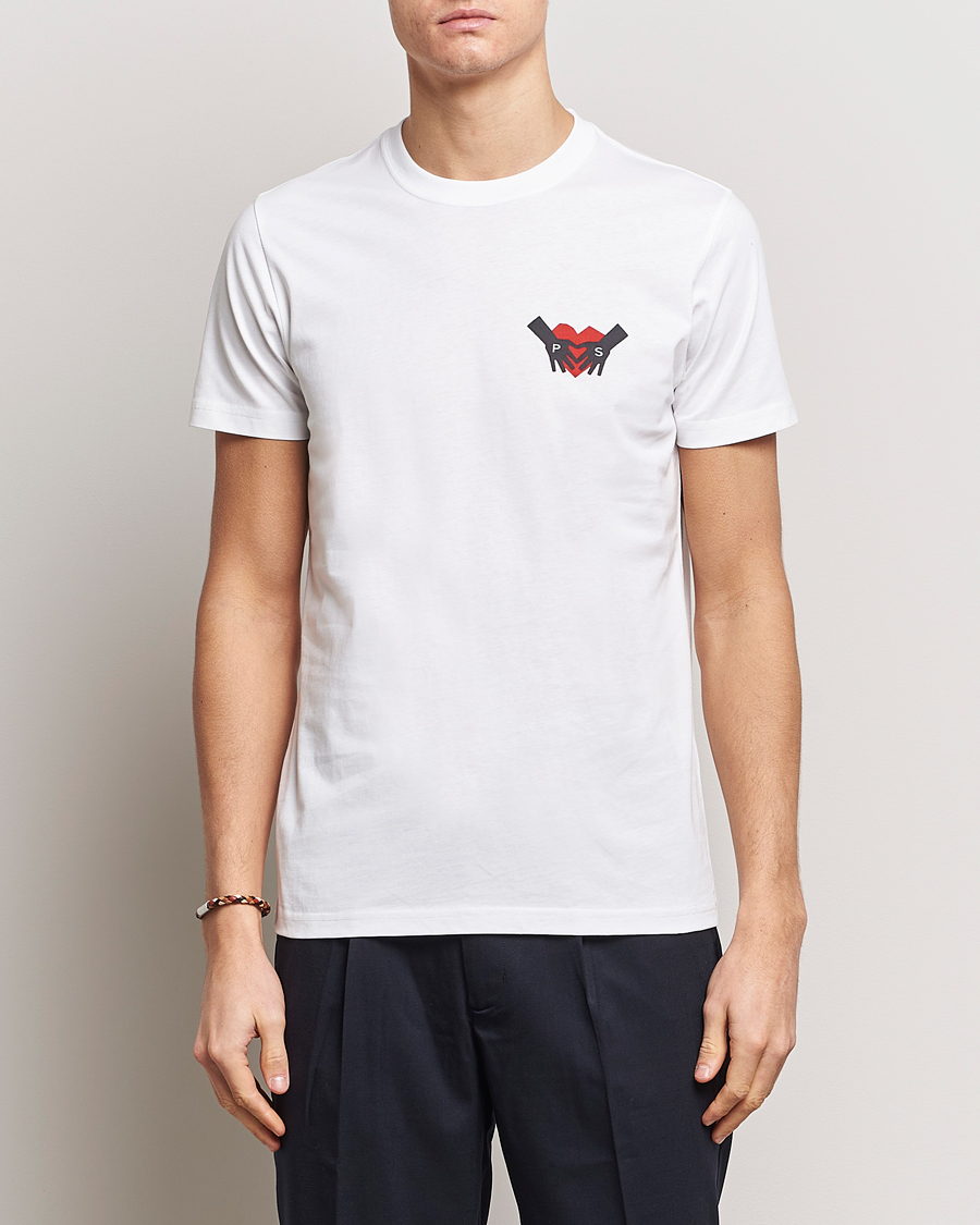 Heren | PS Paul Smith | PS Paul Smith | PS Heart Crew Neck T-Shirt White