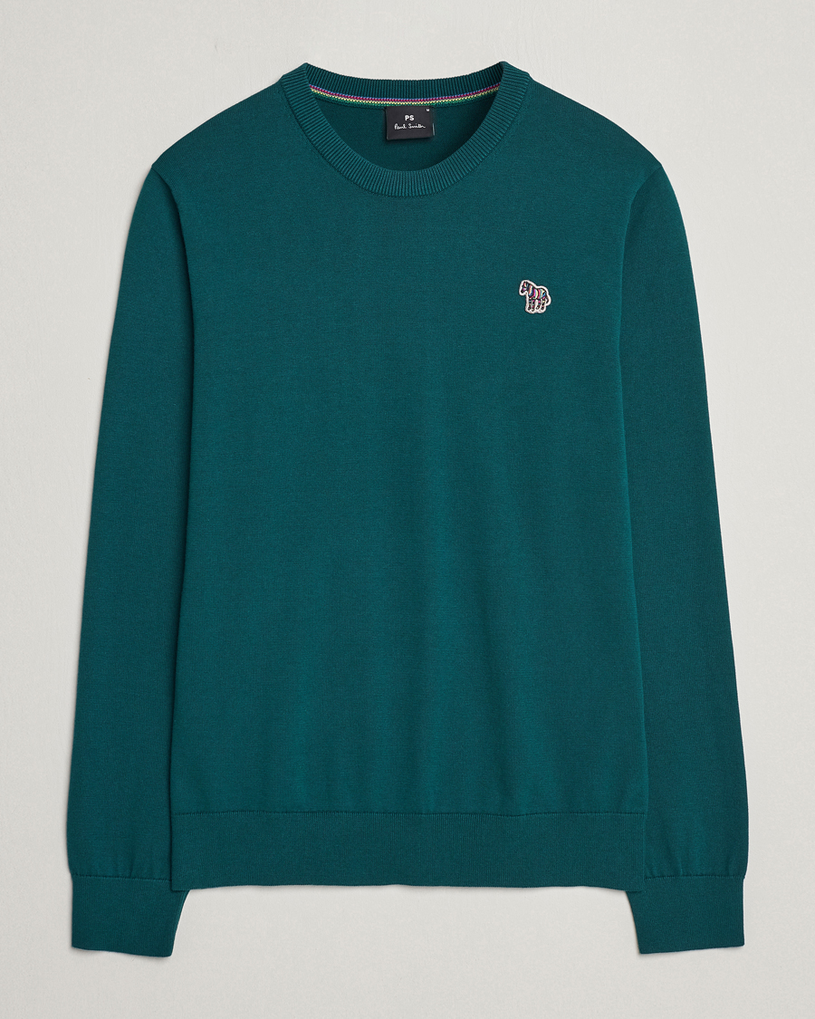Heren | Truien | PS Paul Smith | Zebra Cotton Knitted Sweater Dark Green