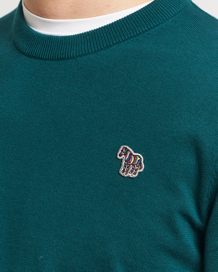 Heren | Truien | PS Paul Smith | Zebra Cotton Knitted Sweater Dark Green