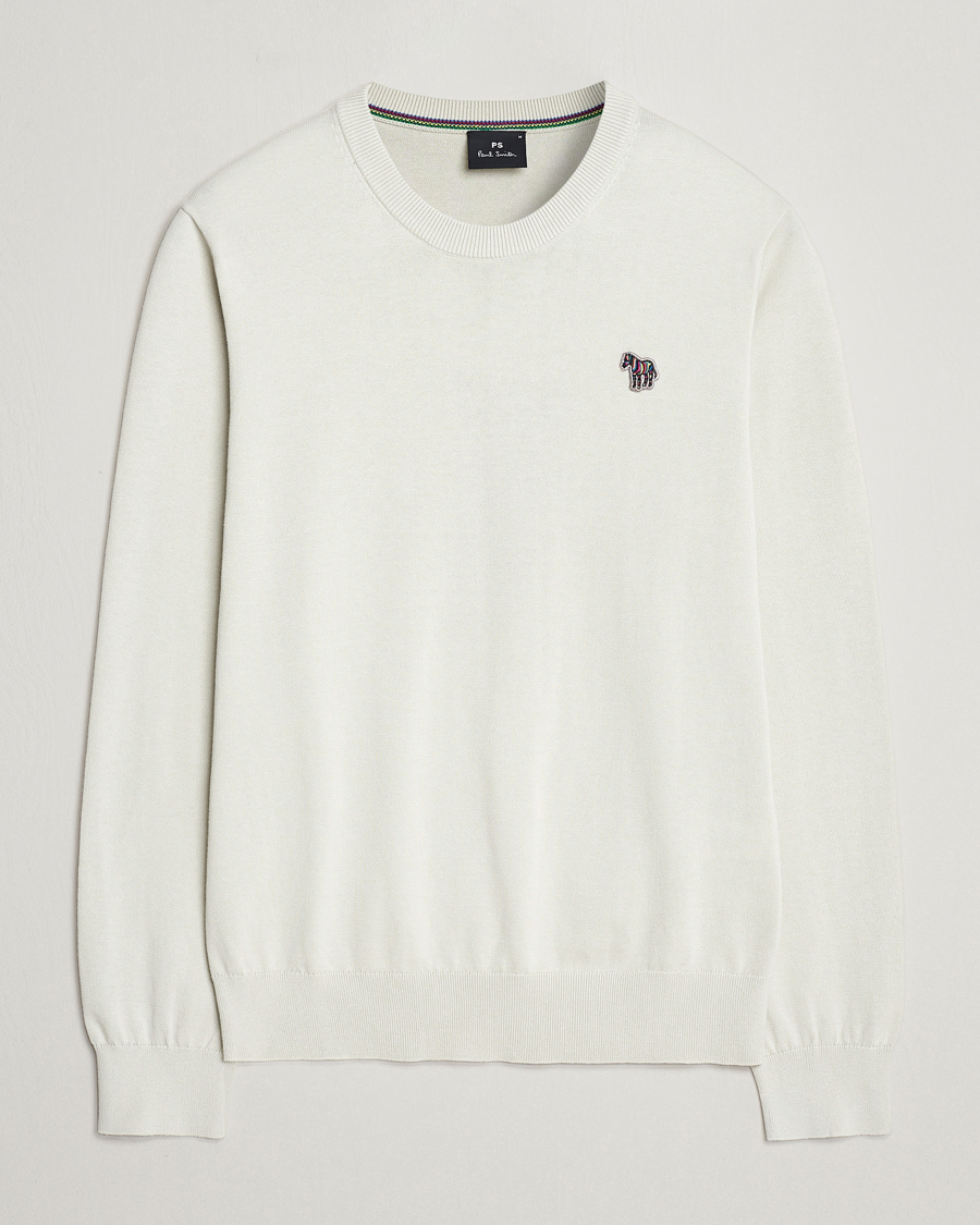 Heren | Truien | PS Paul Smith | Zebra Cotton Knitted Sweater Washed Grey
