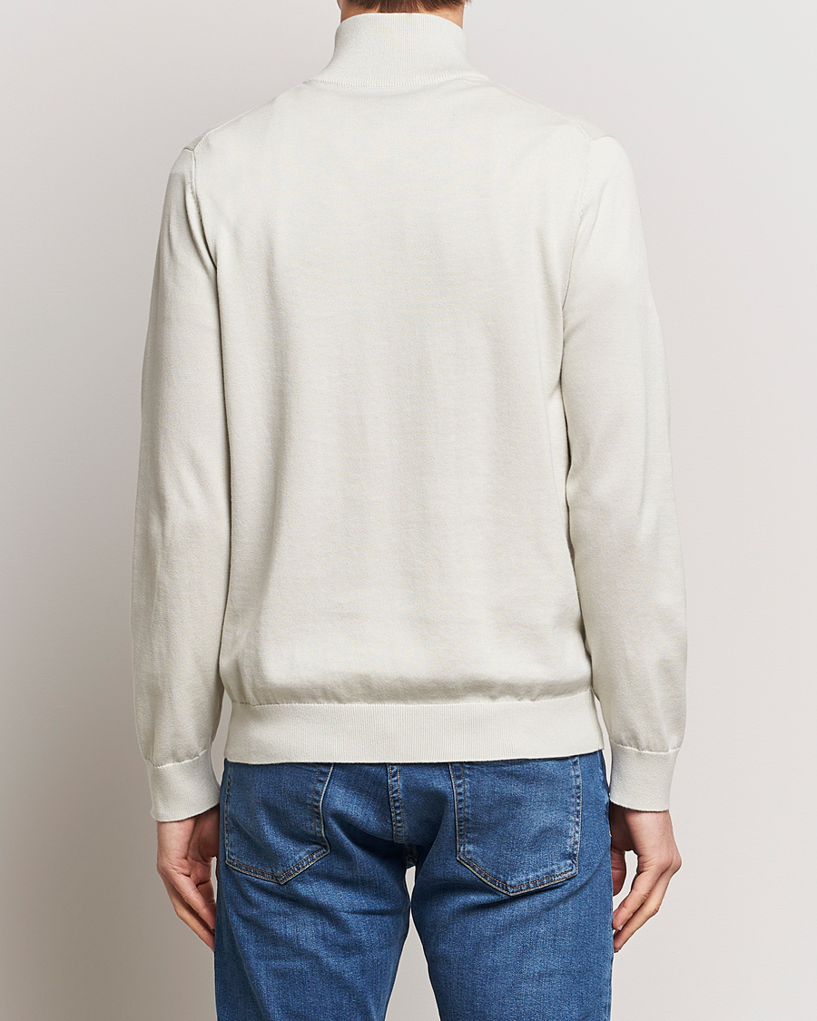 Heren | Truien | PS Paul Smith | Zebra Cotton Knitted Half Zip Washed Grey