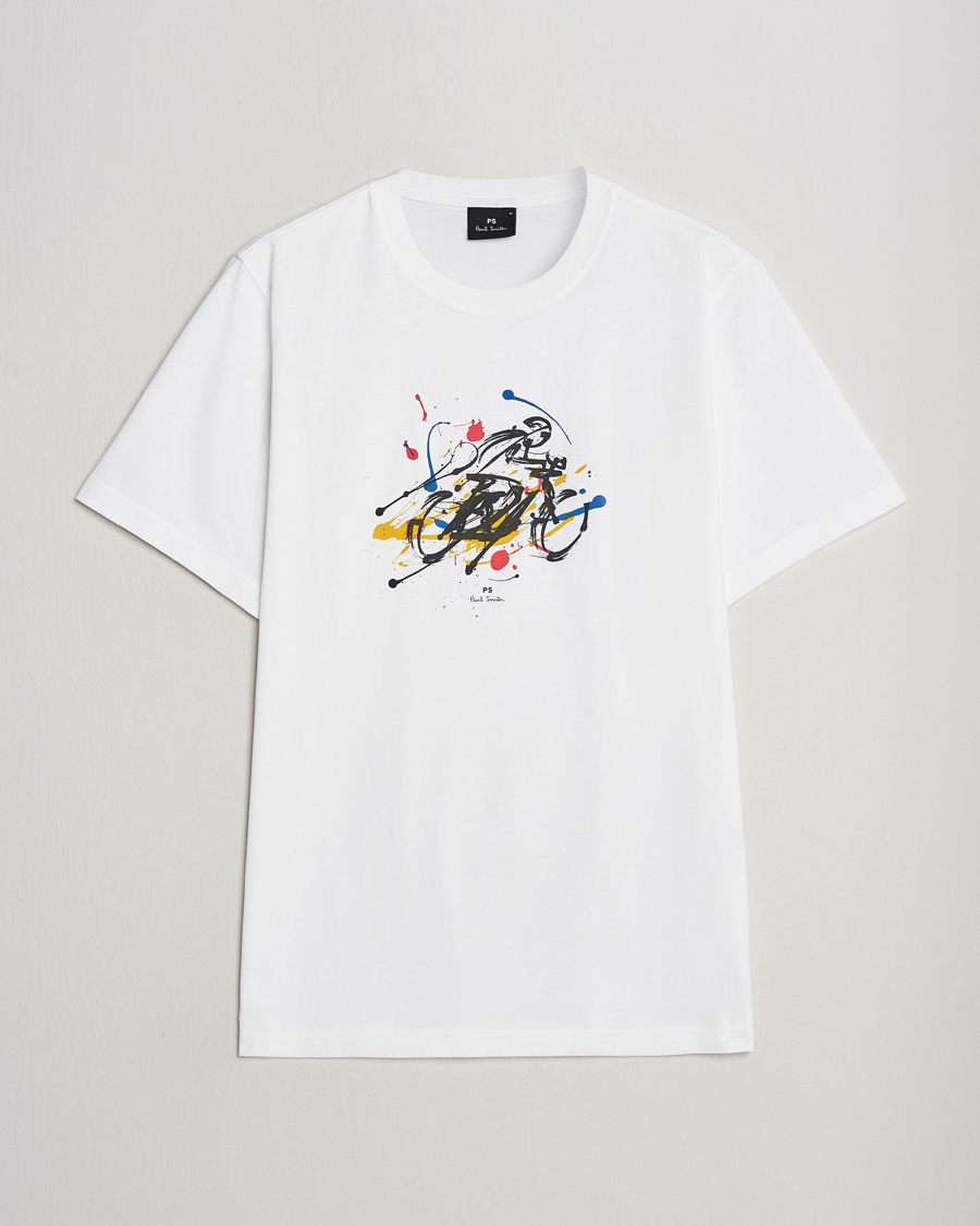 Heren | T-shirts | PS Paul Smith | Cyclist Crew Neck T-Shirt White