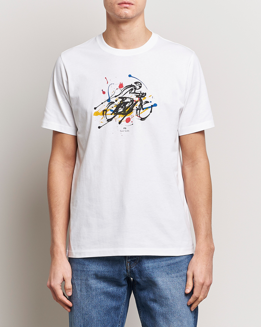 Heren | Best of British | PS Paul Smith | Cyclist Crew Neck T-Shirt White