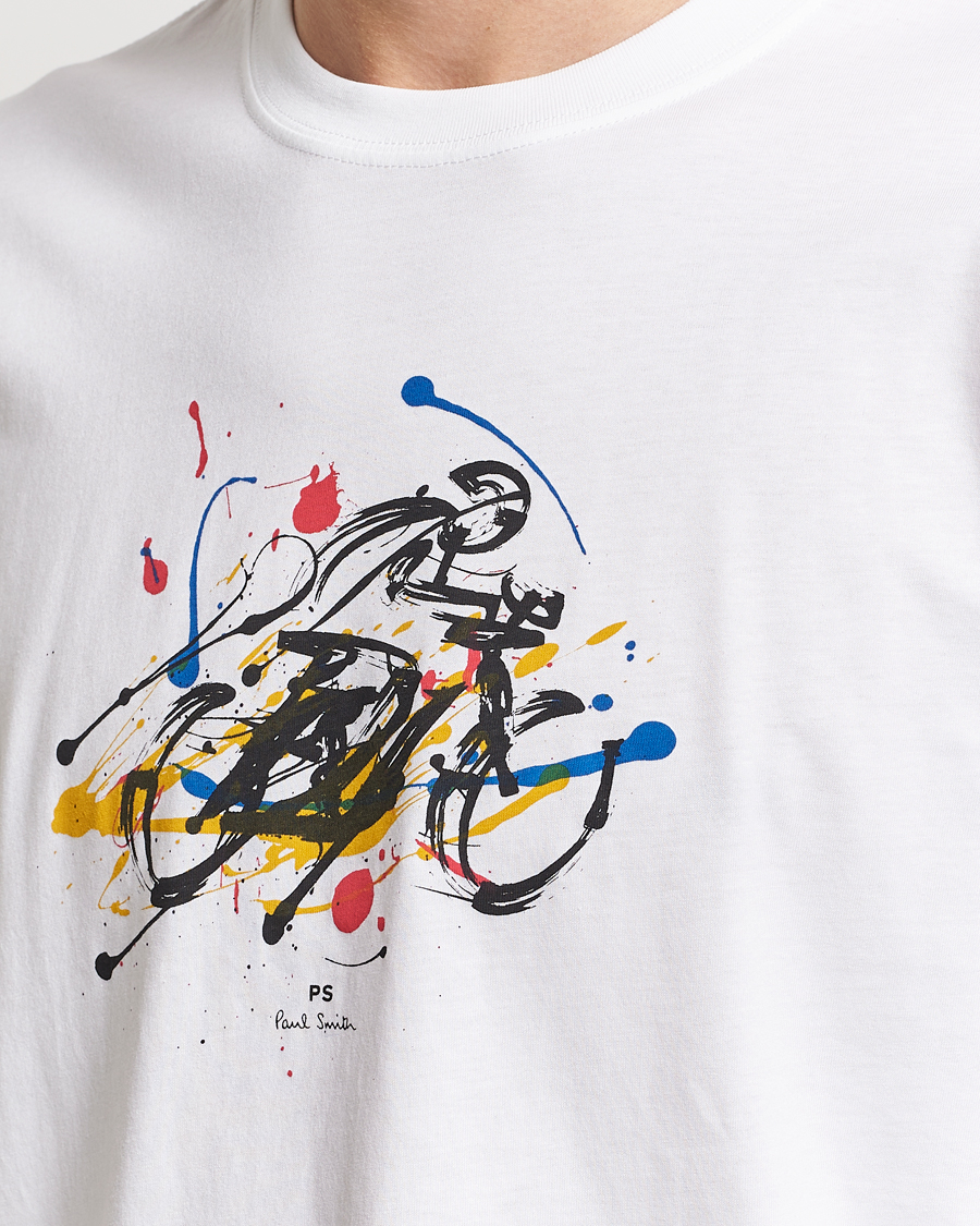 Heren | T-shirts | PS Paul Smith | Cyclist Crew Neck T-Shirt White