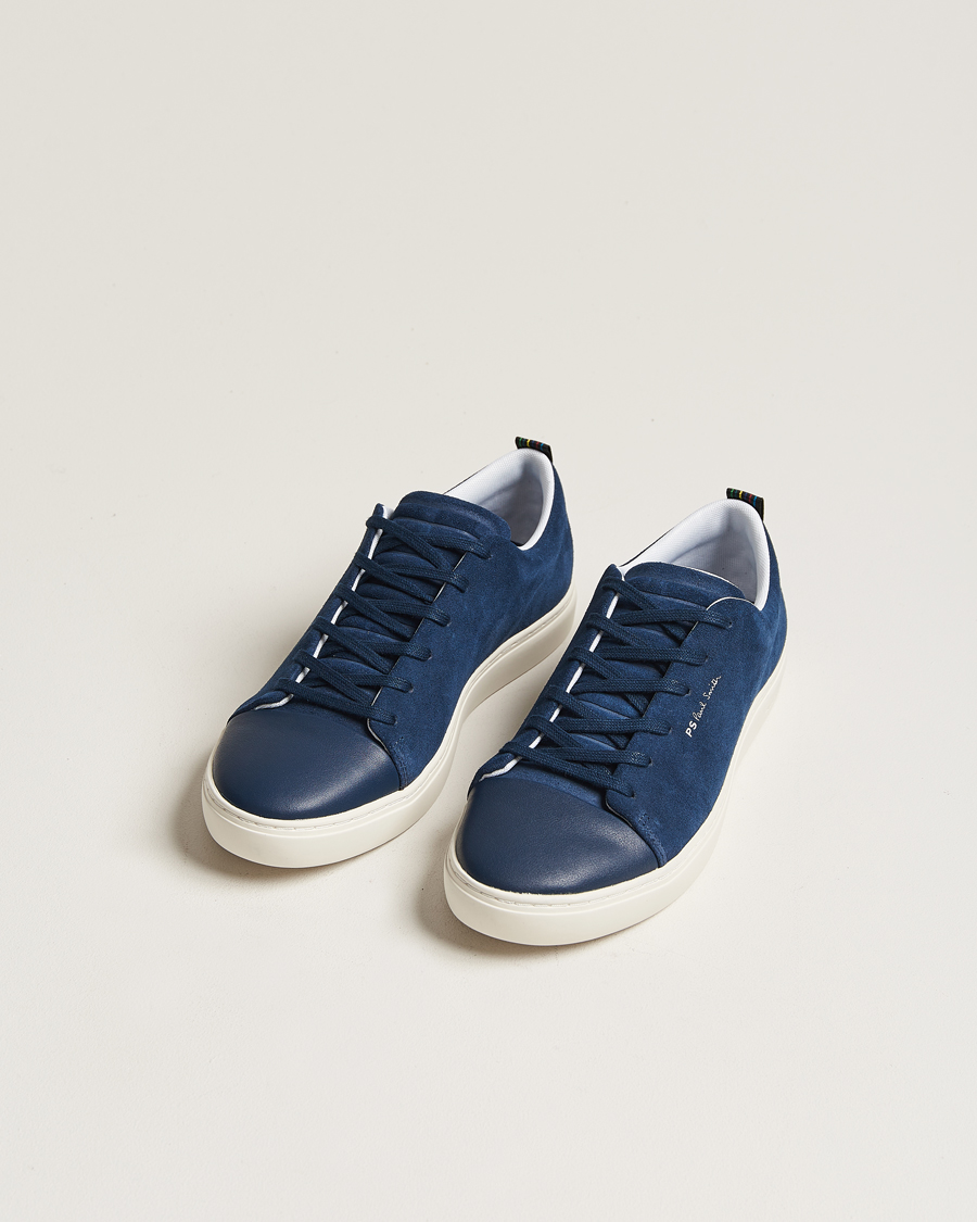 Heren |  | PS Paul Smith | Lee Cap Toe Suede Sneaker Navy