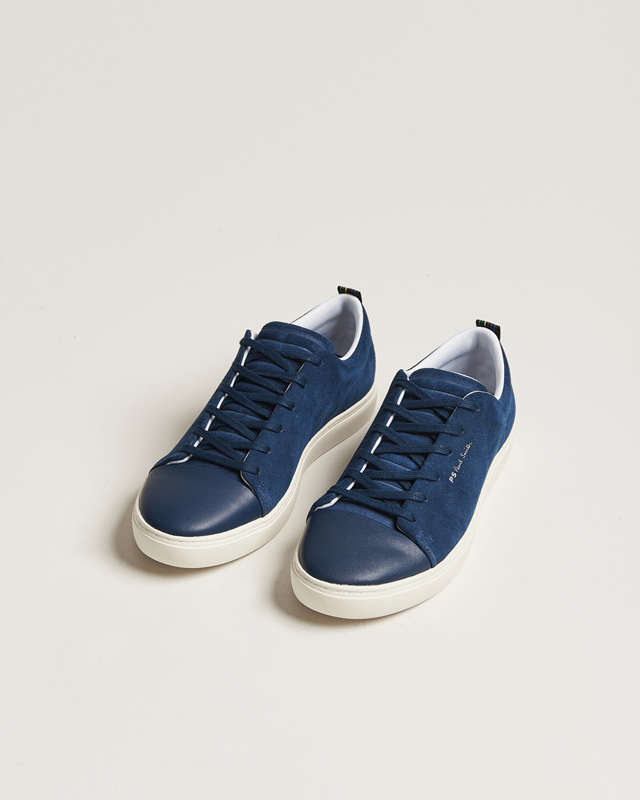 Heren | Best of British | PS Paul Smith | Lee Cap Toe Suede Sneaker Navy