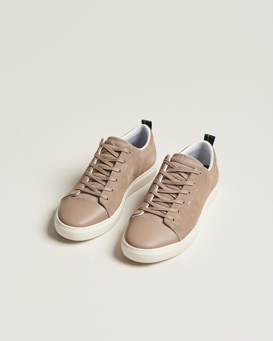 Heren | PS Paul Smith | PS Paul Smith | Lee Cap Toe Suede Sneaker Taupe