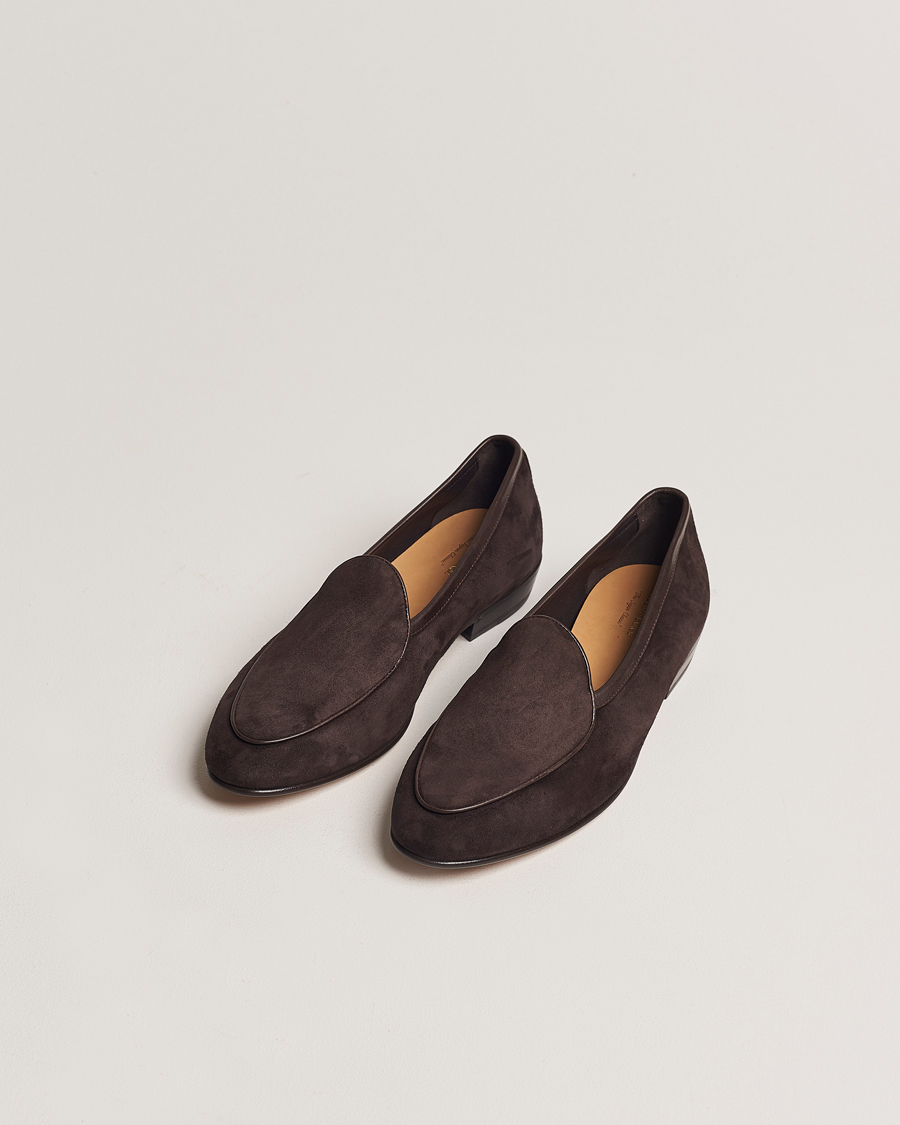 Men |  | Baudoin & Lange | Sagan Classic Loafers Dark Brown Suede