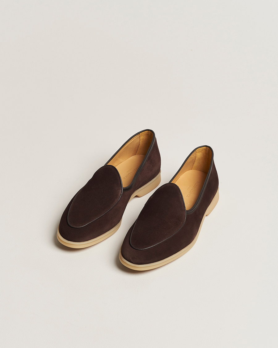 Heren | Schoenen | Baudoin & Lange | Stride Loafers Dark Brown Suede