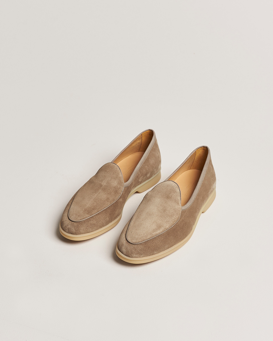 Heren | Instappers | Baudoin & Lange | Stride Loafers Taupe Suede
