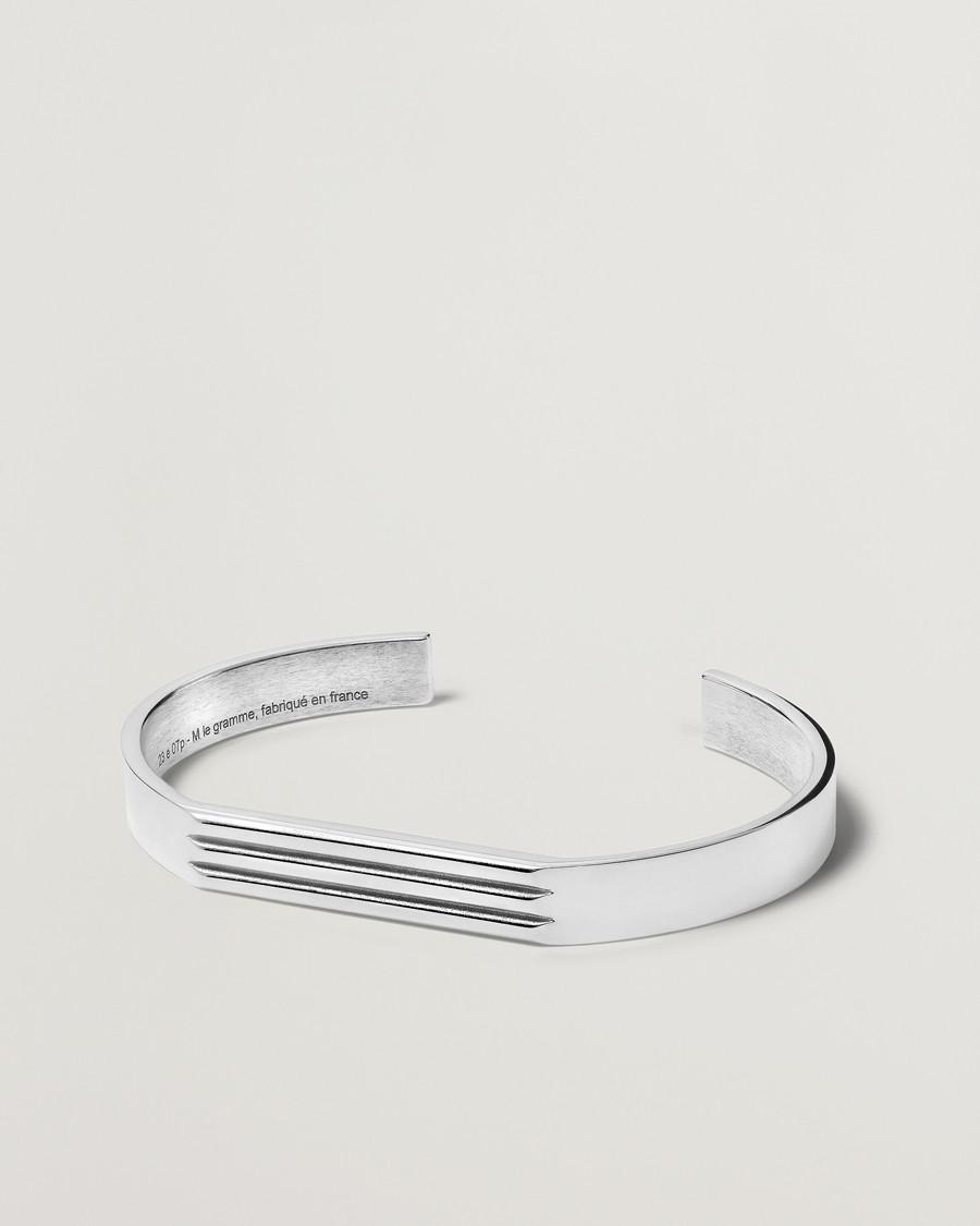 Heren | LE GRAMME Godron Bracelet Sterling Silver 21g | LE GRAMME | Godron Bracelet Sterling Silver 21g