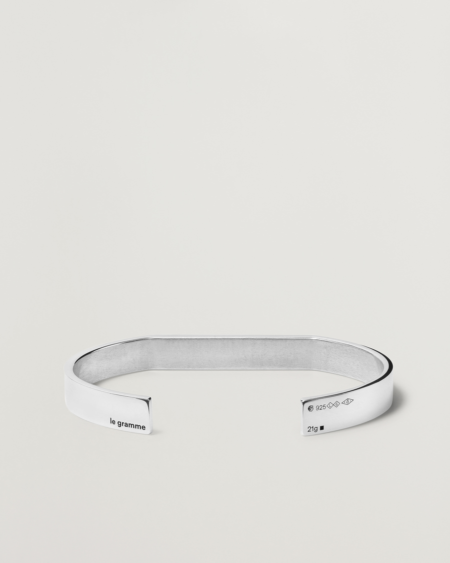 Heren | LE GRAMME Godron Bracelet Sterling Silver 21g | LE GRAMME | Godron Bracelet Sterling Silver 21g