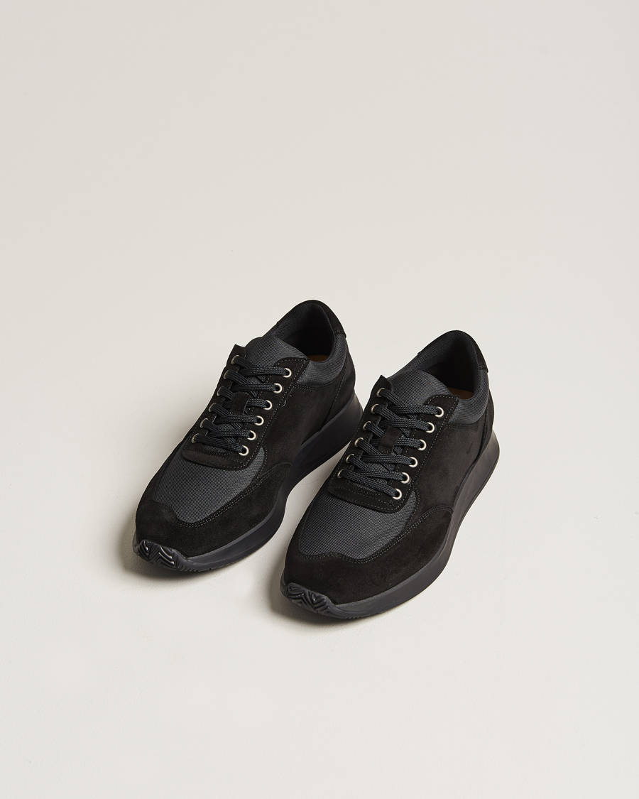 Heren | Zwarte sneakers | Myrqvist | Stensund Running Sneaker Black Suede