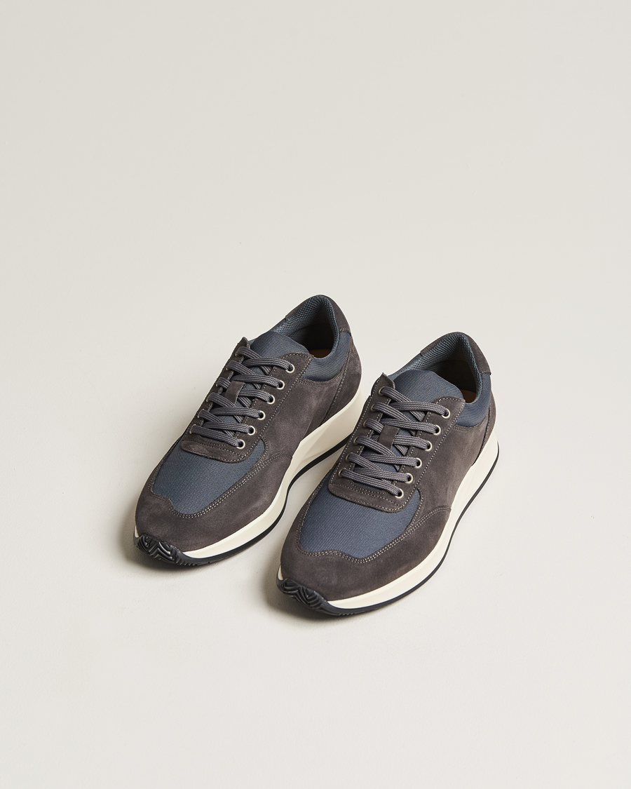 Heren |  | Myrqvist | Stensund Running Sneaker Dark Grey Suede