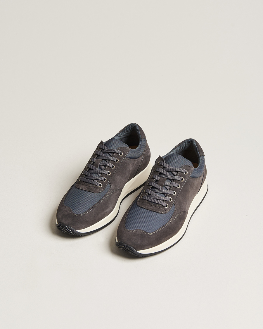 Heren | Schoenen | Myrqvist | Stensund Running Sneaker Dark Grey Suede