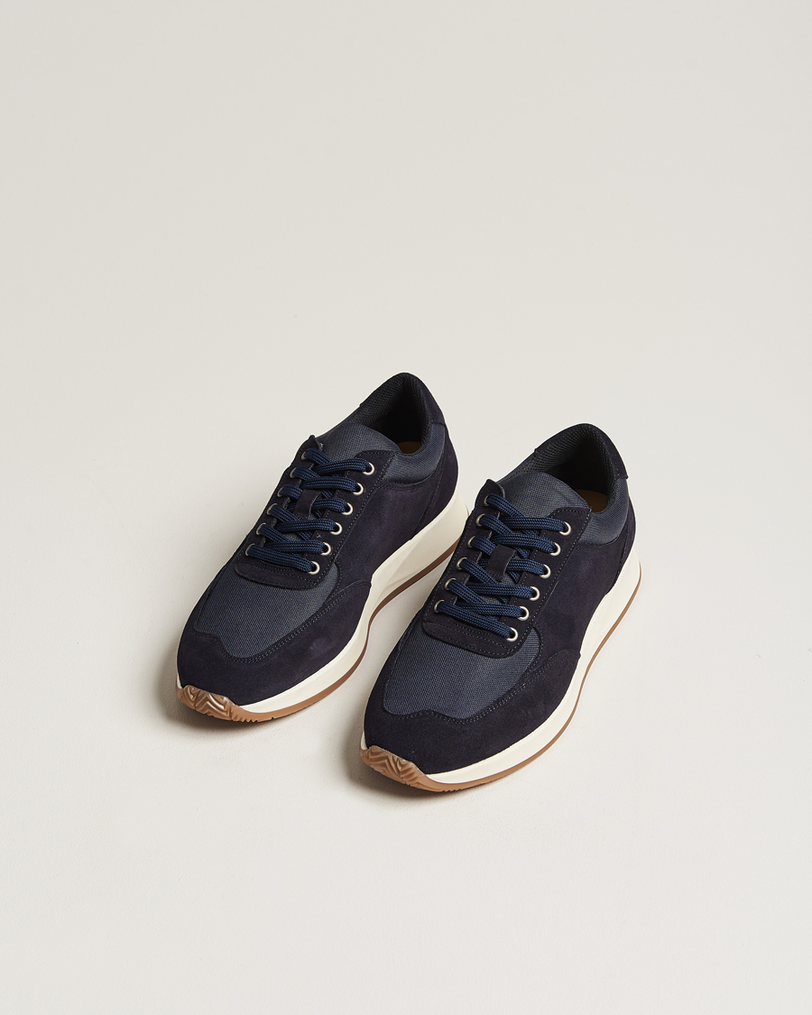 Heren | Sneakers | Myrqvist | Stensund Running Sneaker Navy Suede