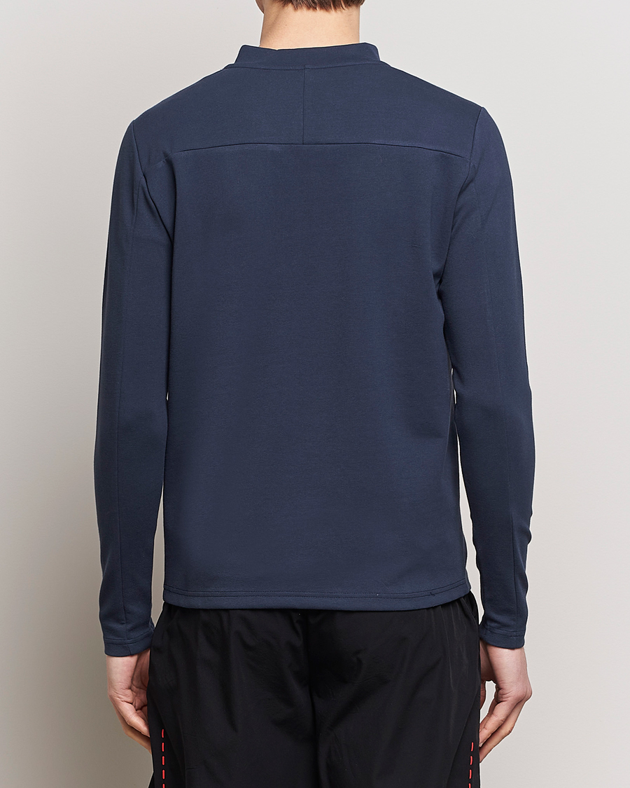 Heren | Truien | Falke Sport | Falke Organic Cotton Mix Half Zip Space Blue