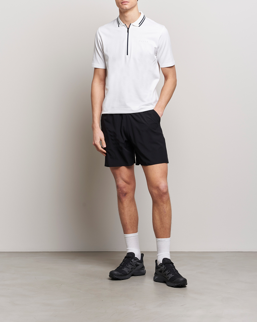 Heren | Polo's | Falke Sport | Falke Zip Polo Shirt White