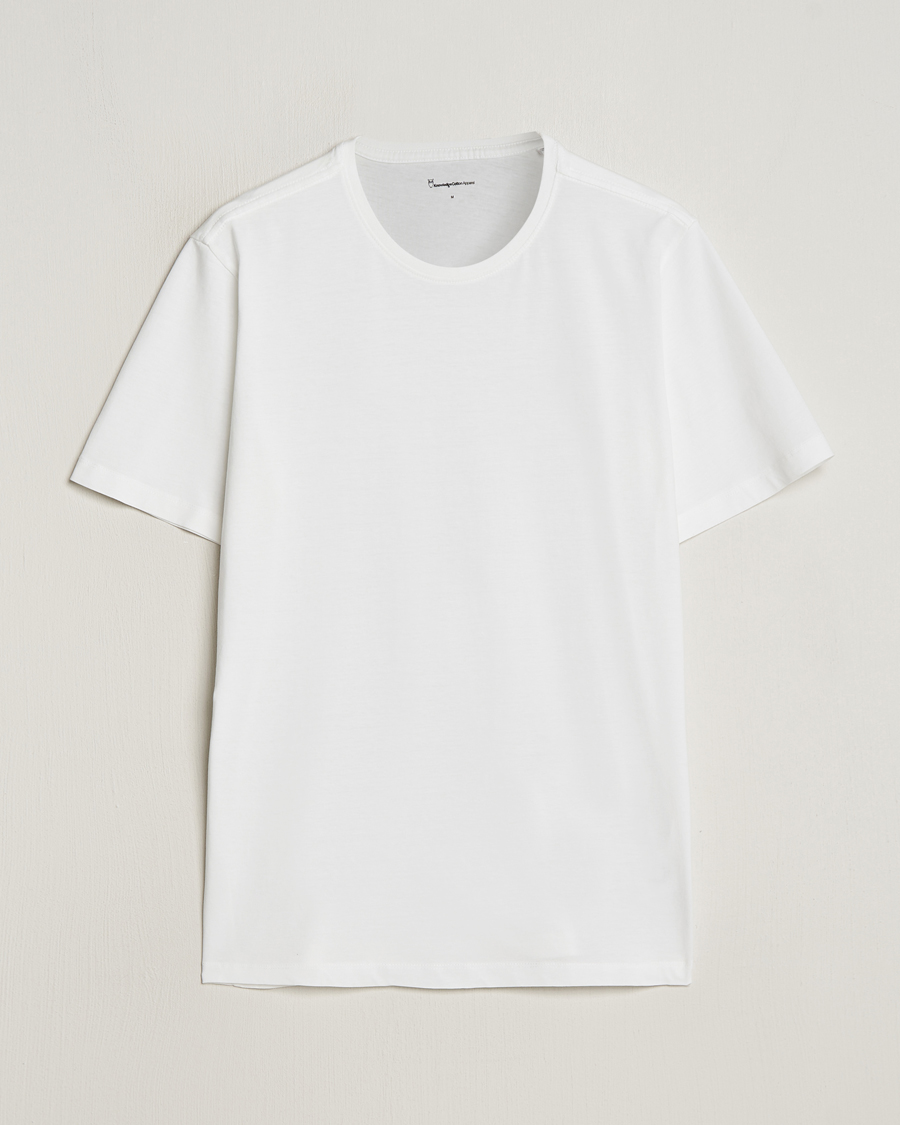Heren | T-shirts | KnowledgeCotton Apparel | Agnar Basic T-Shirt Bright White