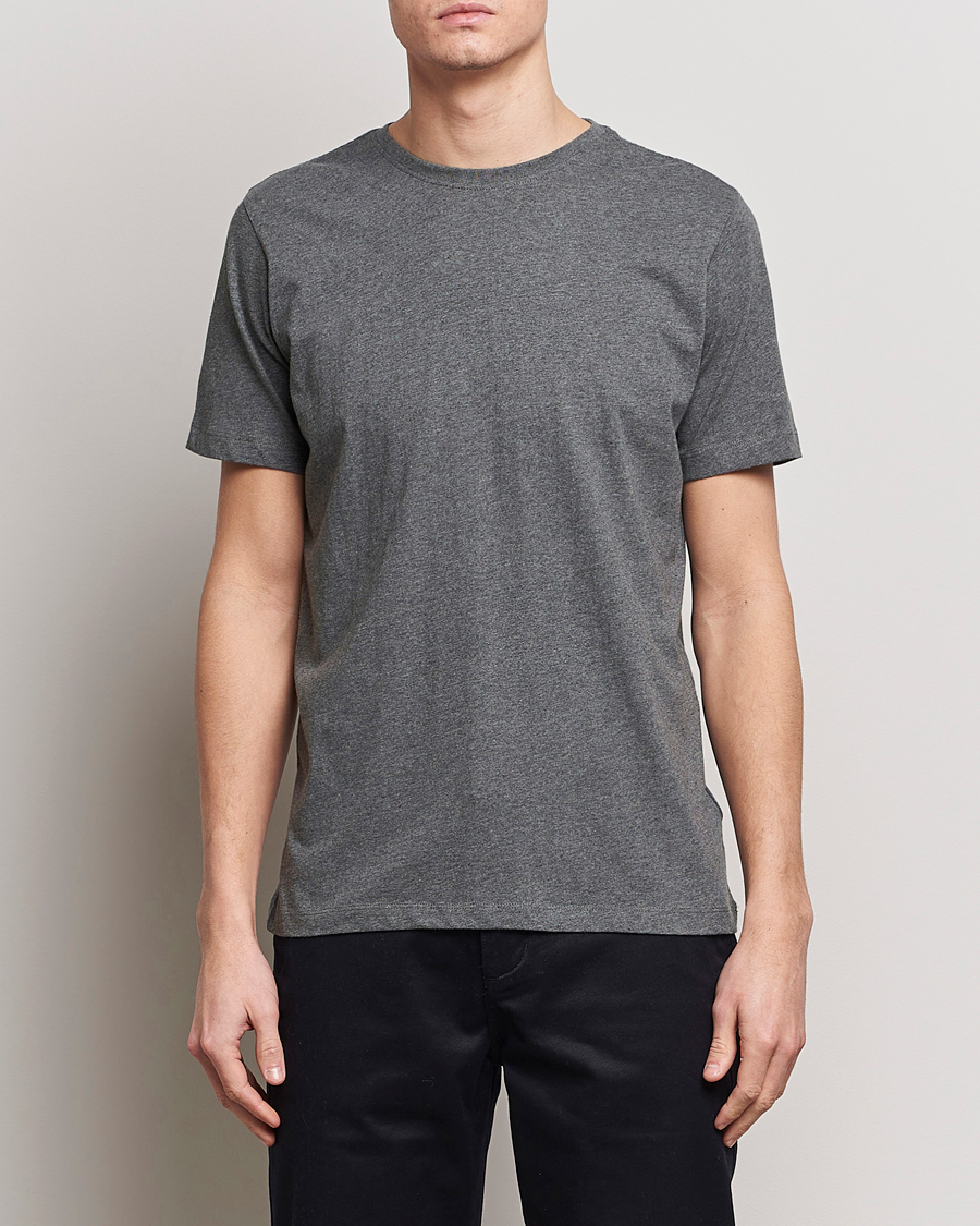 Heren |  | KnowledgeCotton Apparel | Agnar Basic T-Shirt Dark Grey Melange