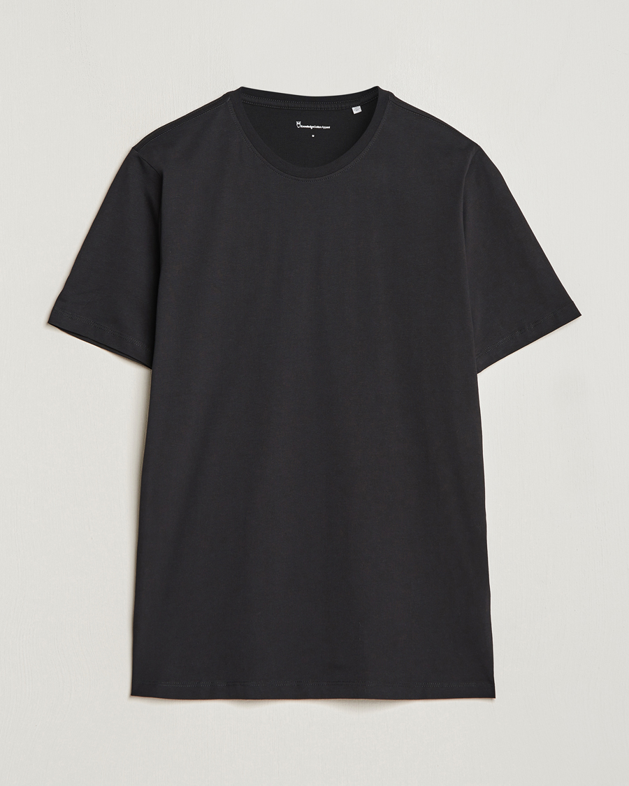 Heren | T-shirts | KnowledgeCotton Apparel | Agnar Basic T-Shirt Jet Black