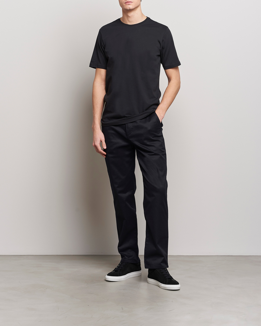 Heren | T-shirts | KnowledgeCotton Apparel | Agnar Basic T-Shirt Jet Black