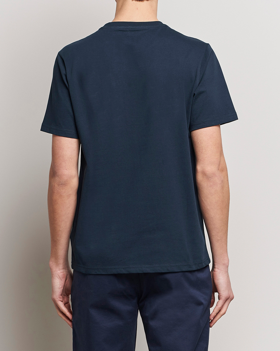 Heren | T-shirts | KnowledgeCotton Apparel | Loke Badge T-Shirt Total Eclipse