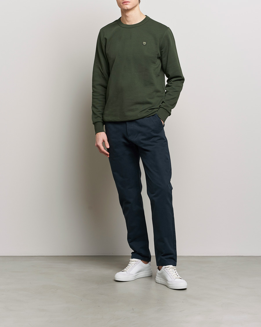 Heren | Broeken | KnowledgeCotton Apparel | Chuck Regular Cotton Twill Chino Total Eclipse