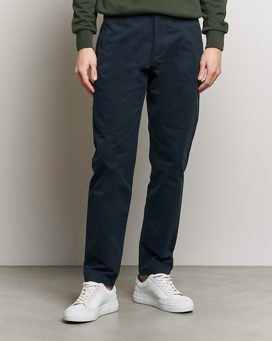 Heren | Kleding | KnowledgeCotton Apparel | Chuck Regular Cotton Twill Chino Total Eclipse