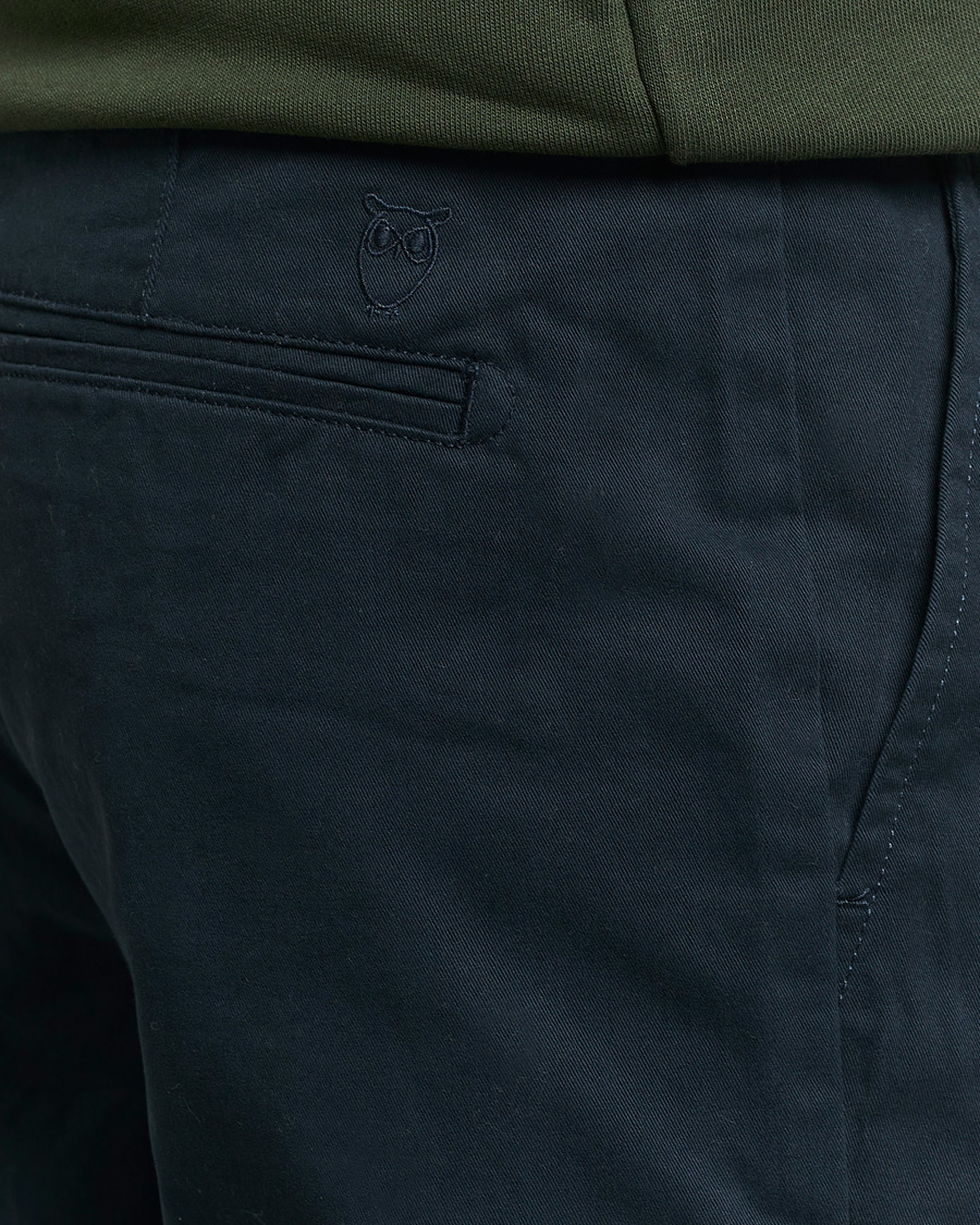 Heren | Broeken | KnowledgeCotton Apparel | Chuck Regular Cotton Twill Chino Total Eclipse