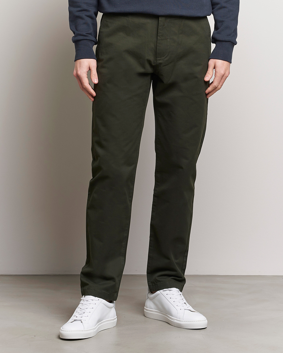 Heren |  | KnowledgeCotton Apparel | Chuck Regular Cotton Twill Chino Forest Night