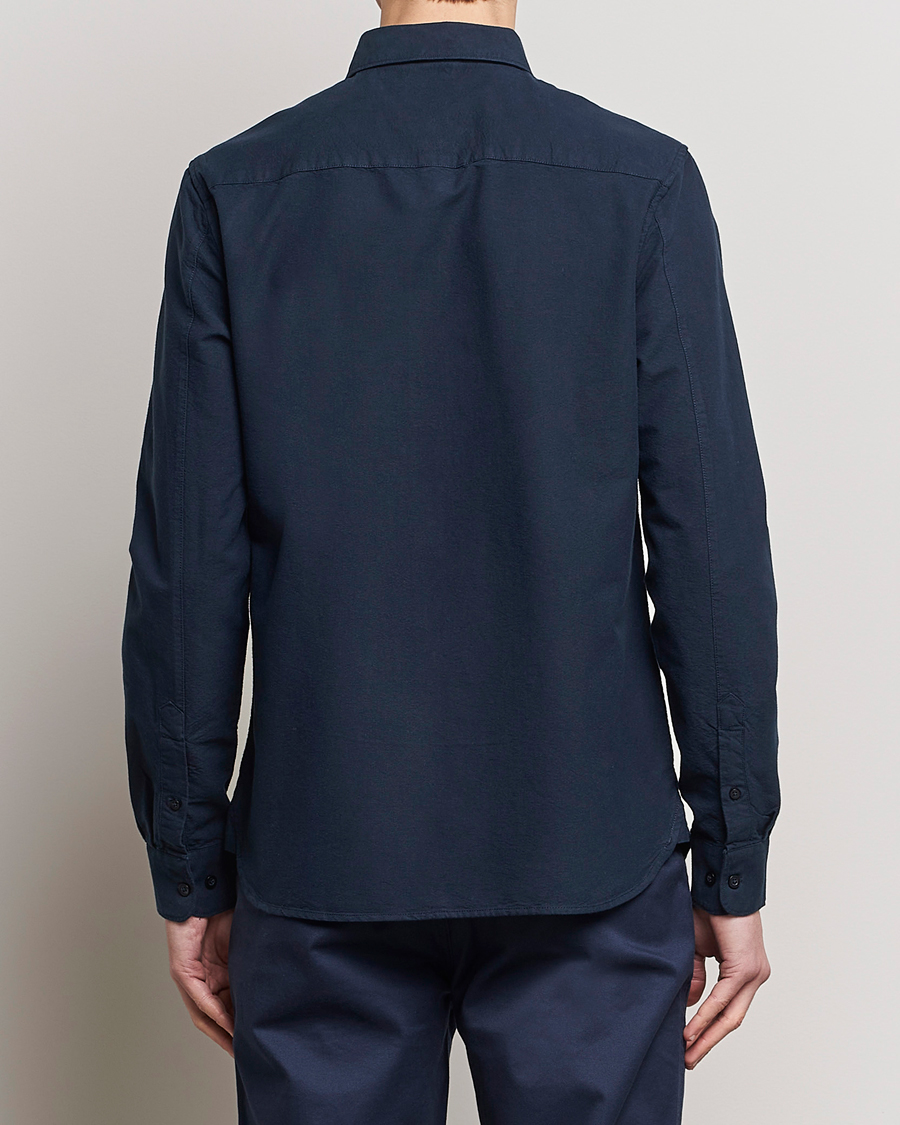 Heren | Overhemden | KnowledgeCotton Apparel | Harald Small Owl Regular Oxford Shirt Total Eclipse