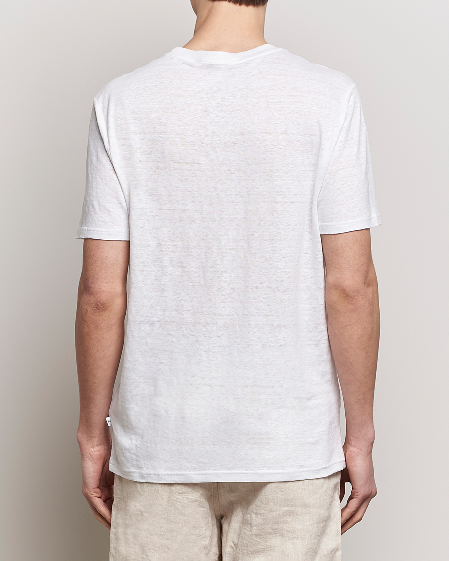 Heren | T-shirts | KnowledgeCotton Apparel | Organic Linen T-Shirt Bright White