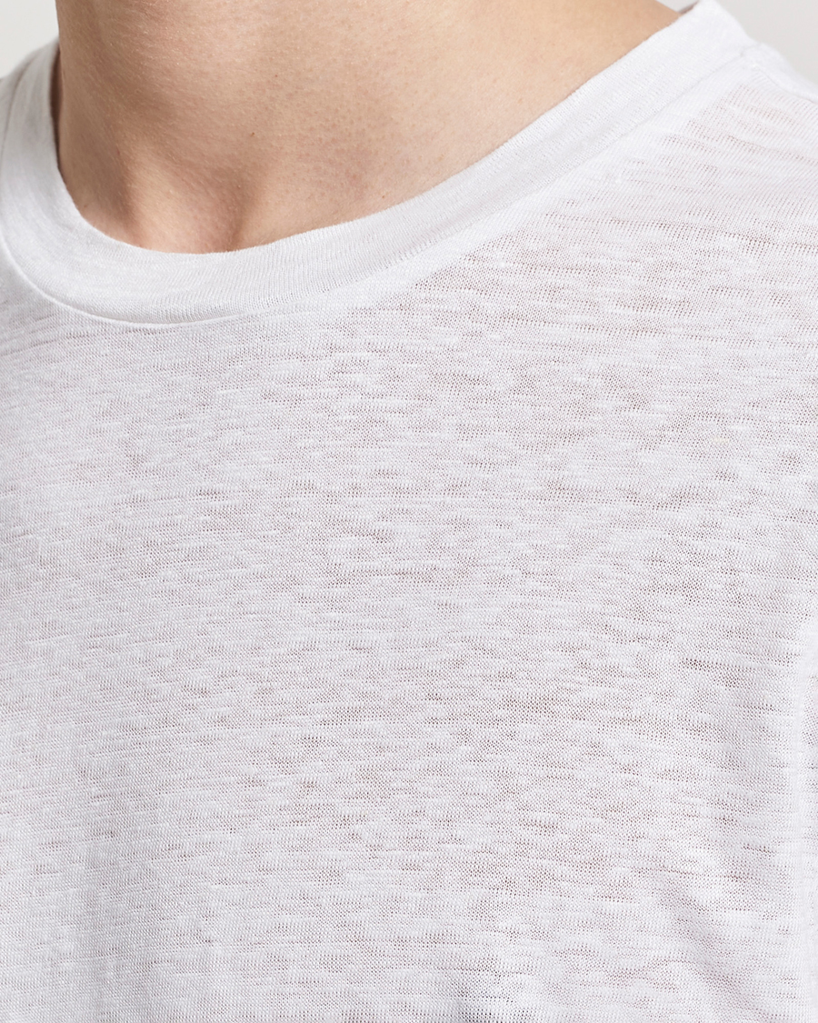 Heren | T-shirts | KnowledgeCotton Apparel | Organic Linen T-Shirt Bright White