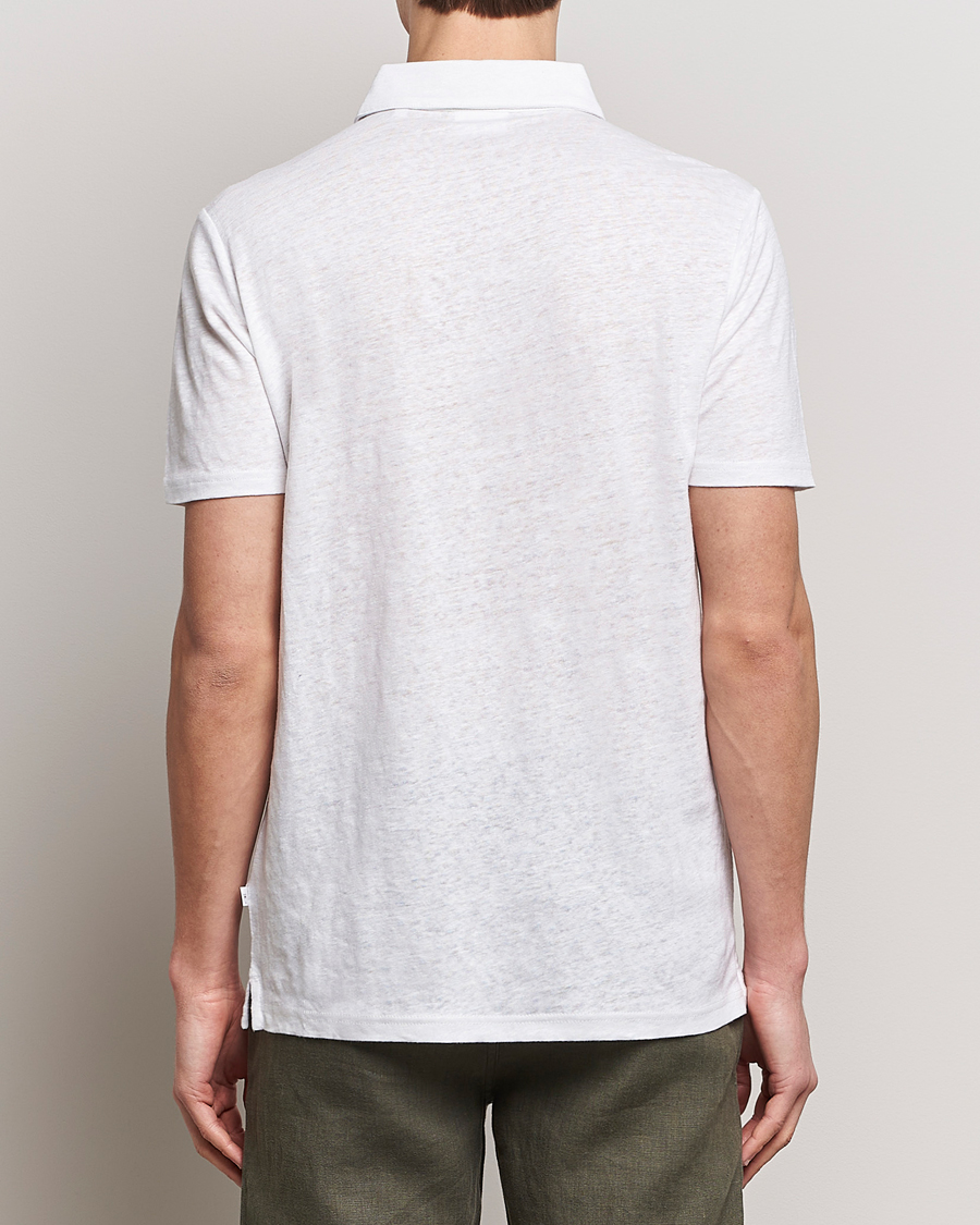 Heren | Polo's | KnowledgeCotton Apparel | Regular Linen Polo Bright White