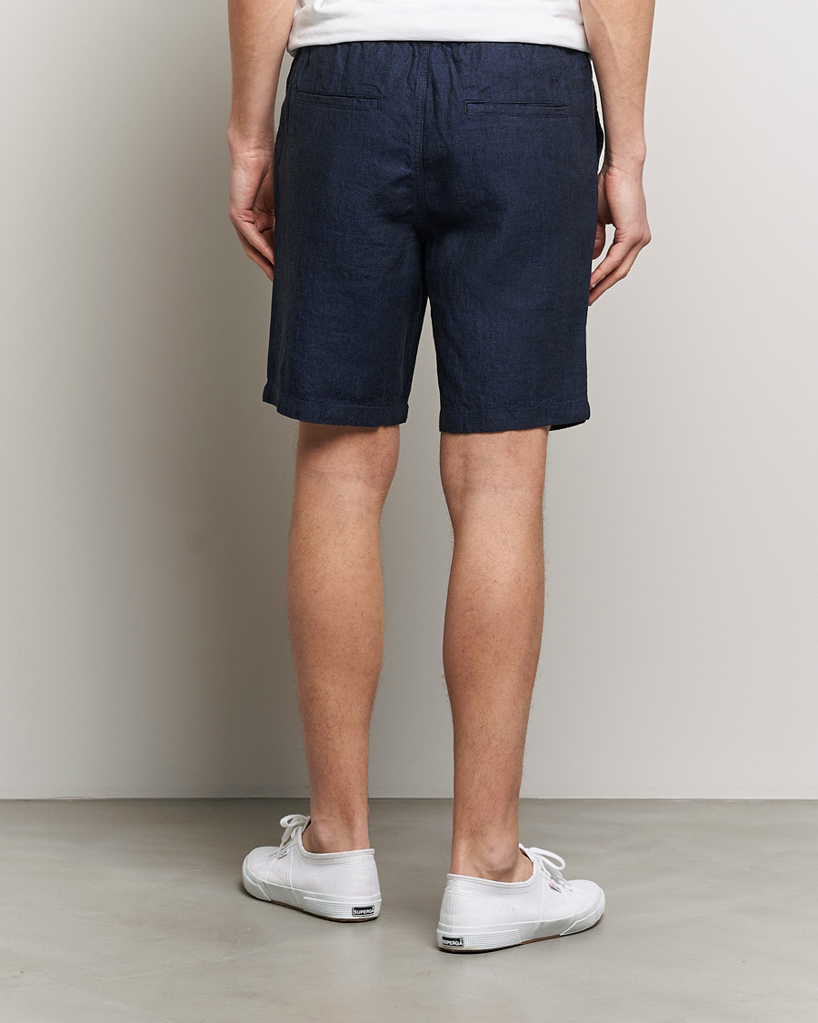 Heren | Korte broek | KnowledgeCotton Apparel | Loose Linen Shorts Total Eclipse