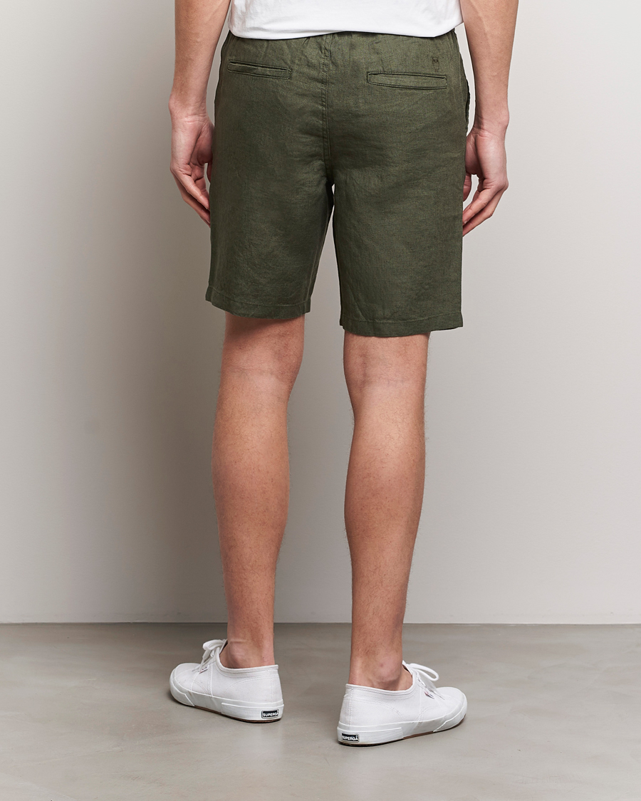 Heren | Korte broek | KnowledgeCotton Apparel | Loose Linen Shorts Burnt Olive