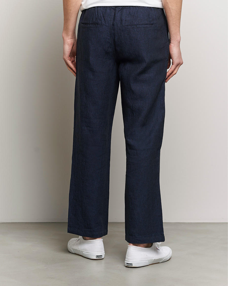Heren | Broeken | KnowledgeCotton Apparel | Loose Linen Pants Total Eclipse