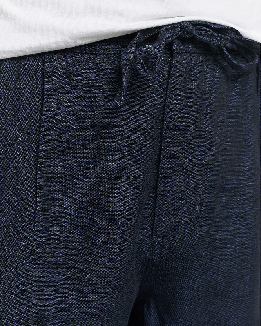 Heren | Broeken | KnowledgeCotton Apparel | Loose Linen Pants Total Eclipse