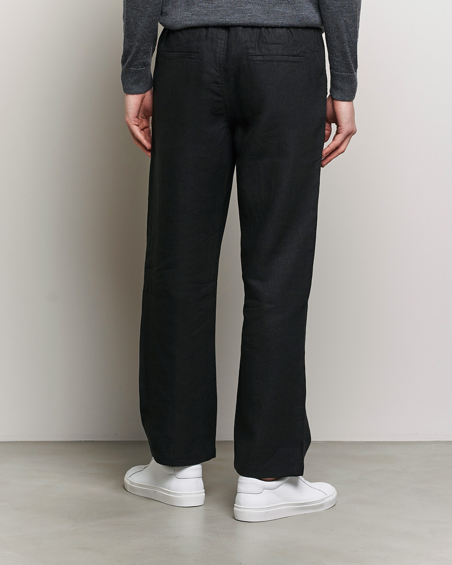 Heren | Broeken | KnowledgeCotton Apparel | Loose Linen Pants Black