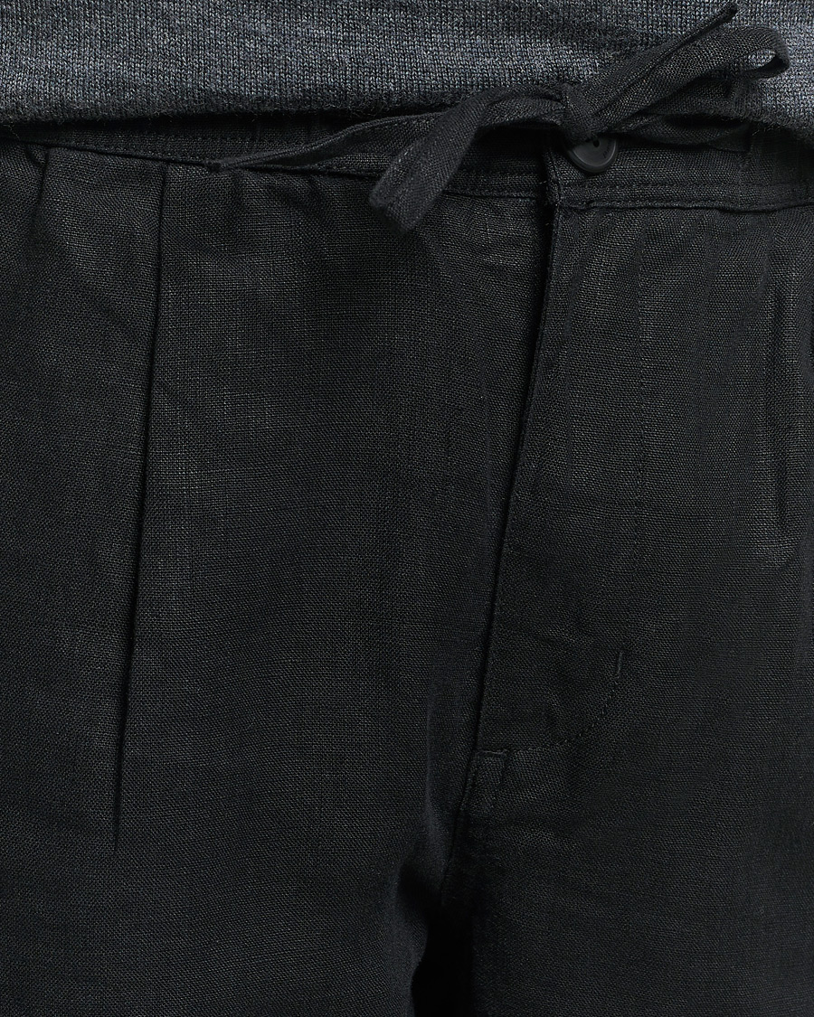 Heren | Broeken | KnowledgeCotton Apparel | Loose Linen Pants Black