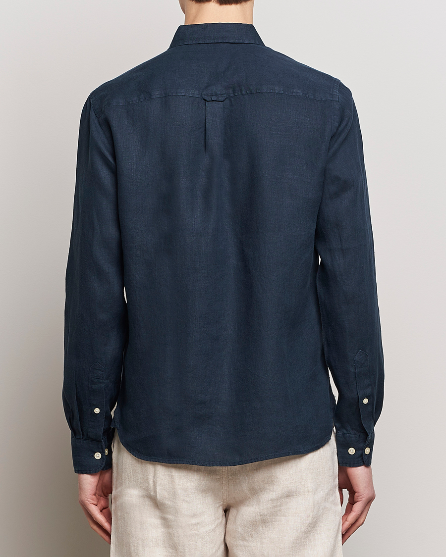 Heren | Overhemden | KnowledgeCotton Apparel | Regular Linen Shirt Total Eclipse