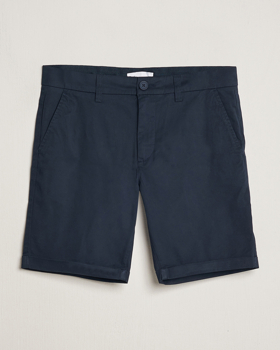 Heren | Korte broek | KnowledgeCotton Apparel | Regular Chino Poplin Shorts Total Eclipse