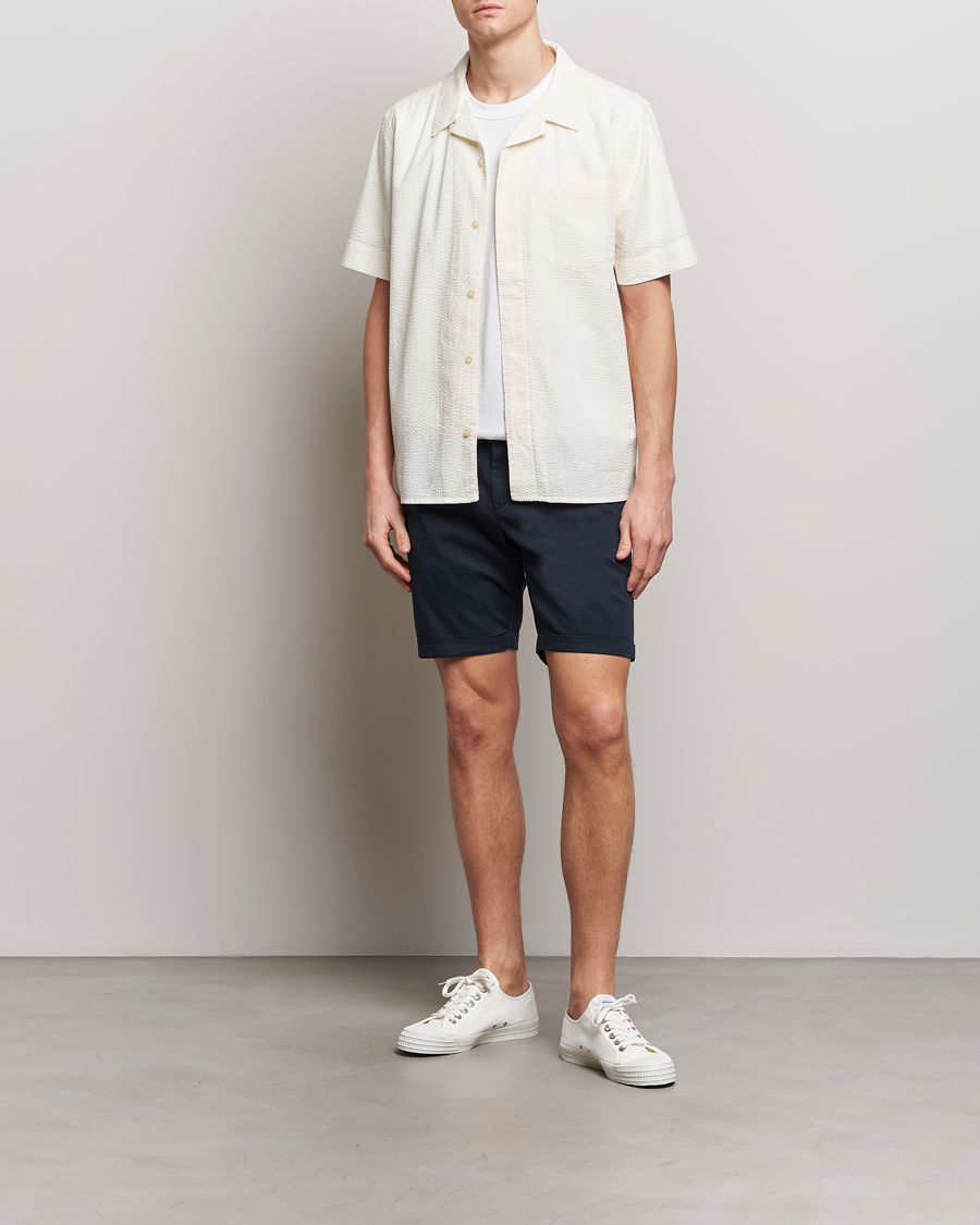 Heren | Korte broek | KnowledgeCotton Apparel | Regular Chino Poplin Shorts Total Eclipse