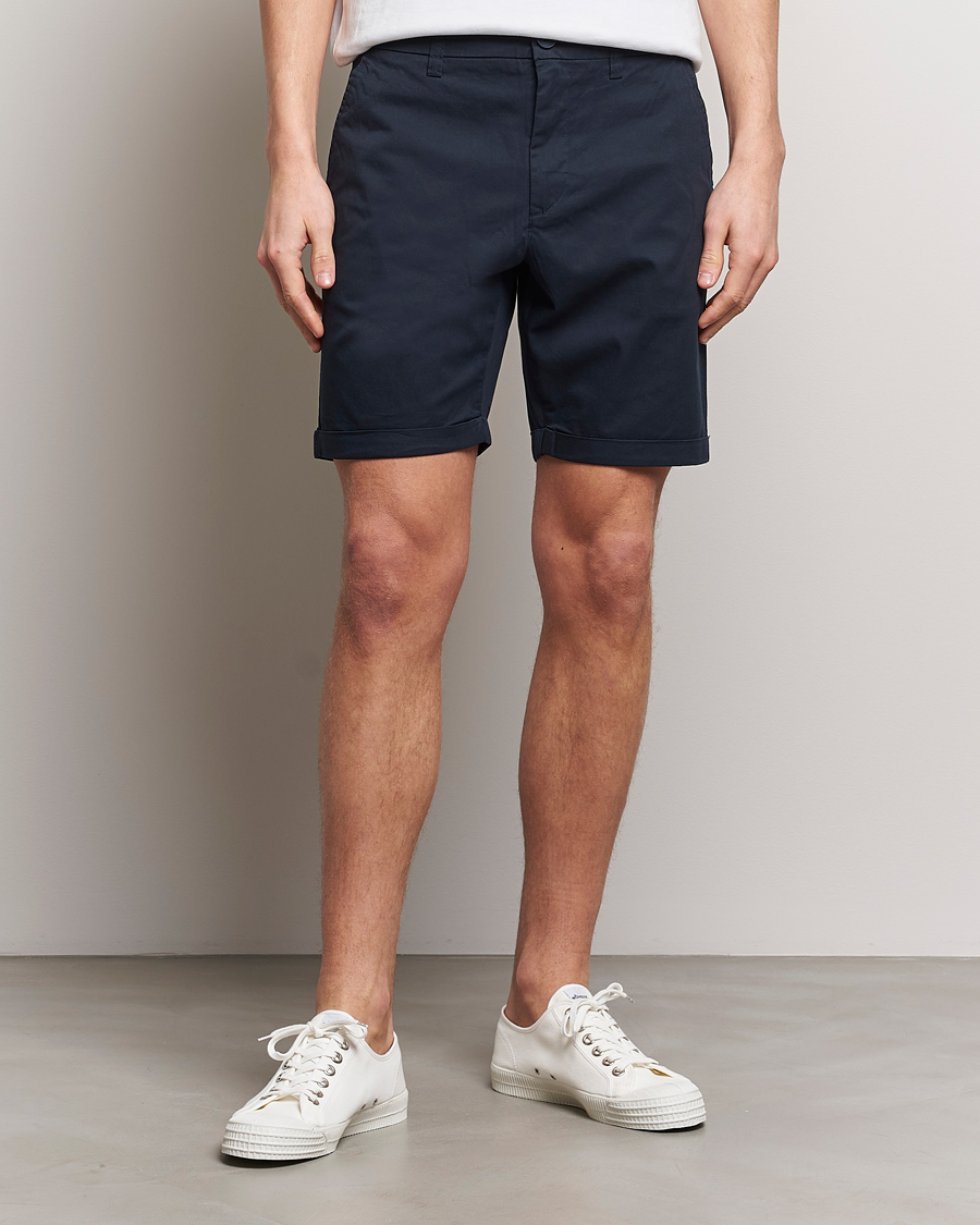 Heren | Korte broek | KnowledgeCotton Apparel | Regular Chino Poplin Shorts Total Eclipse