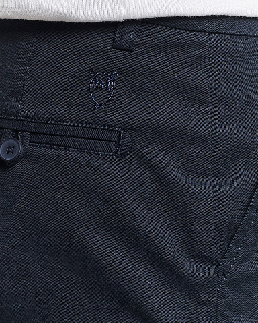 Heren | Korte broek | KnowledgeCotton Apparel | Regular Chino Poplin Shorts Total Eclipse
