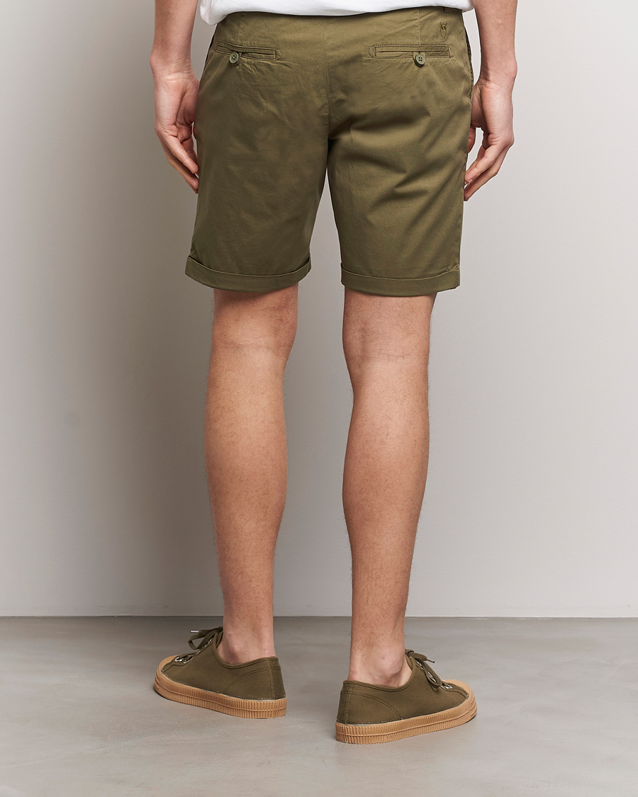 Heren | Korte broek | KnowledgeCotton Apparel | Regular Chino Poplin Shorts Burned Olive