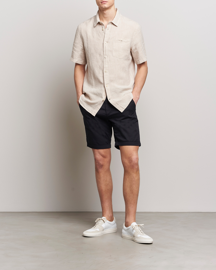 Heren | Korte broek | KnowledgeCotton Apparel | Regular Chino Poplin Shorts Jet Black