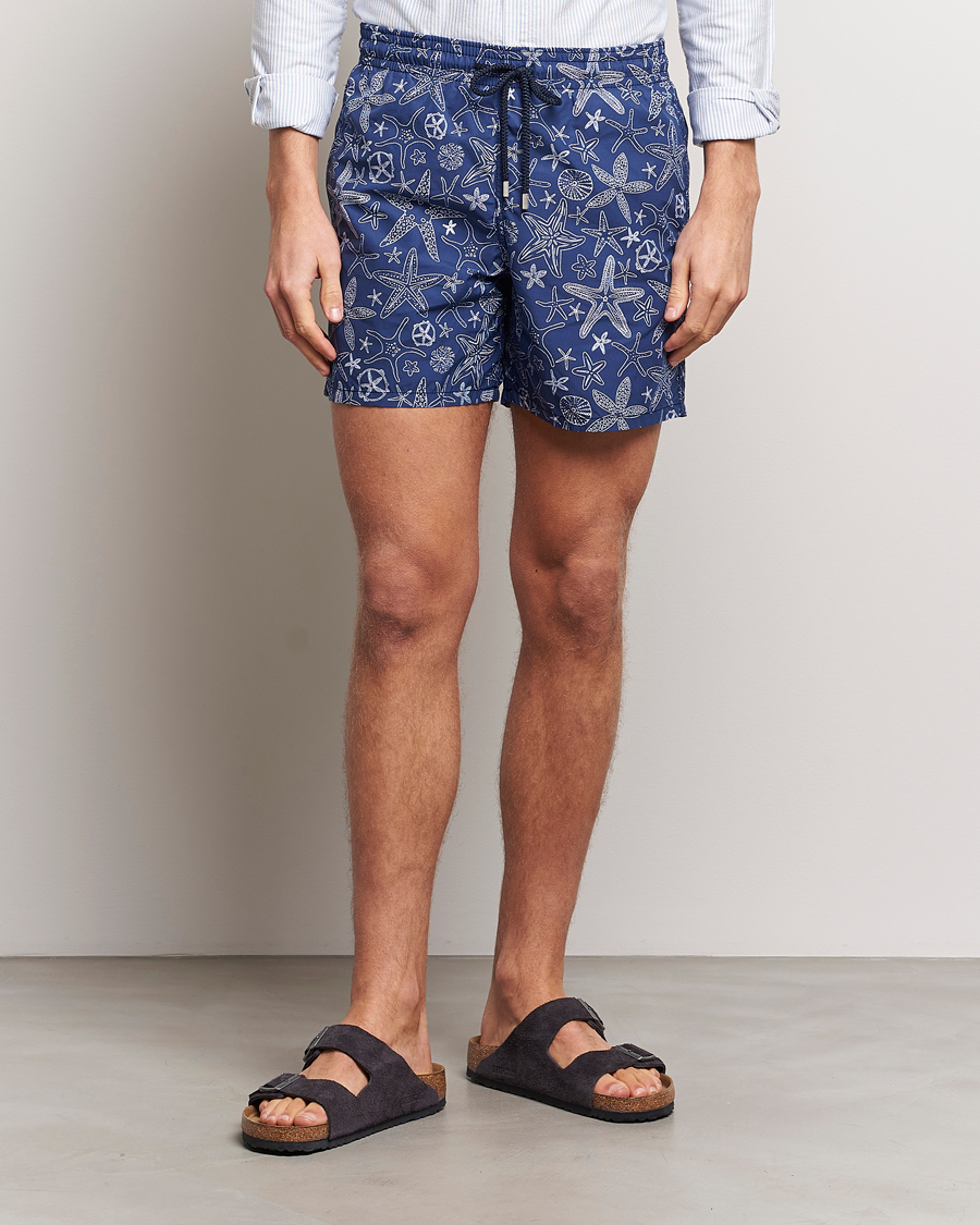 Heren | Zwembroek | Vilebrequin | Moorea Starlettes Swim Shorts Encre